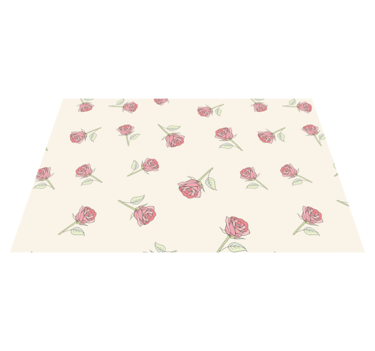 Original placemats roses floral design - TenStickers