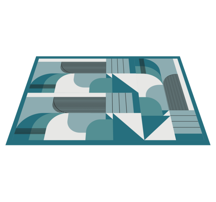 Blue geometric urban design original placemats - TenStickers