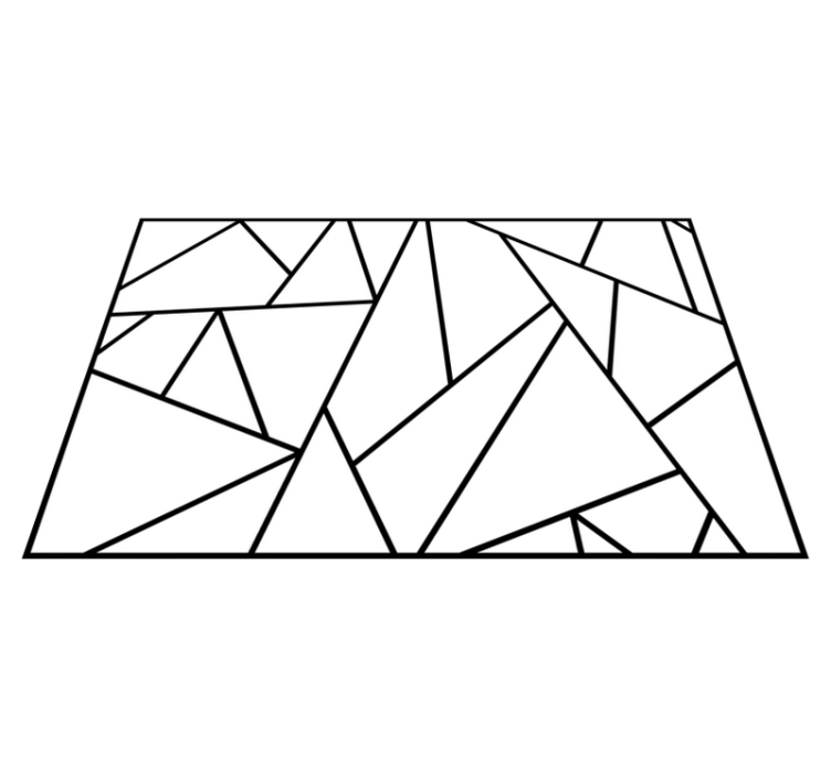 Black geometric minimalist design placemats - TenStickers