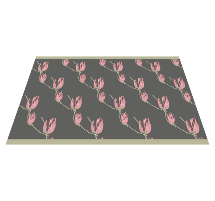 Magnolia flowers on grey backdrop placemats - TenStickers