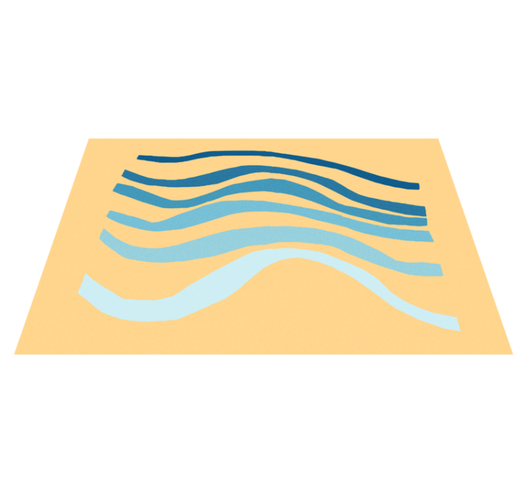 Modern placemats wavy line design - TenStickers