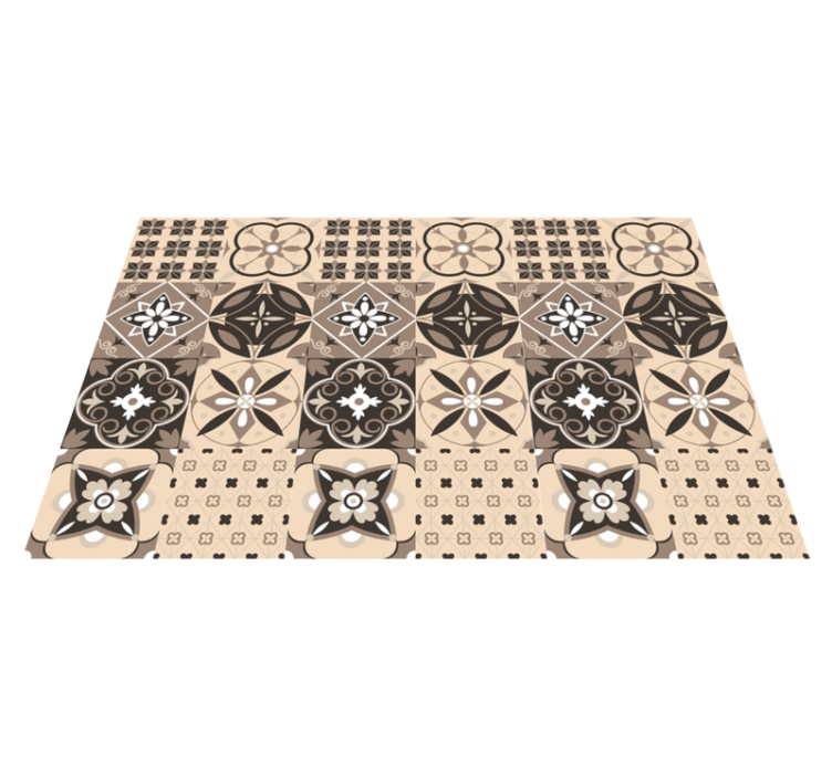 Brown classic tiles textured placemats - TenStickers
