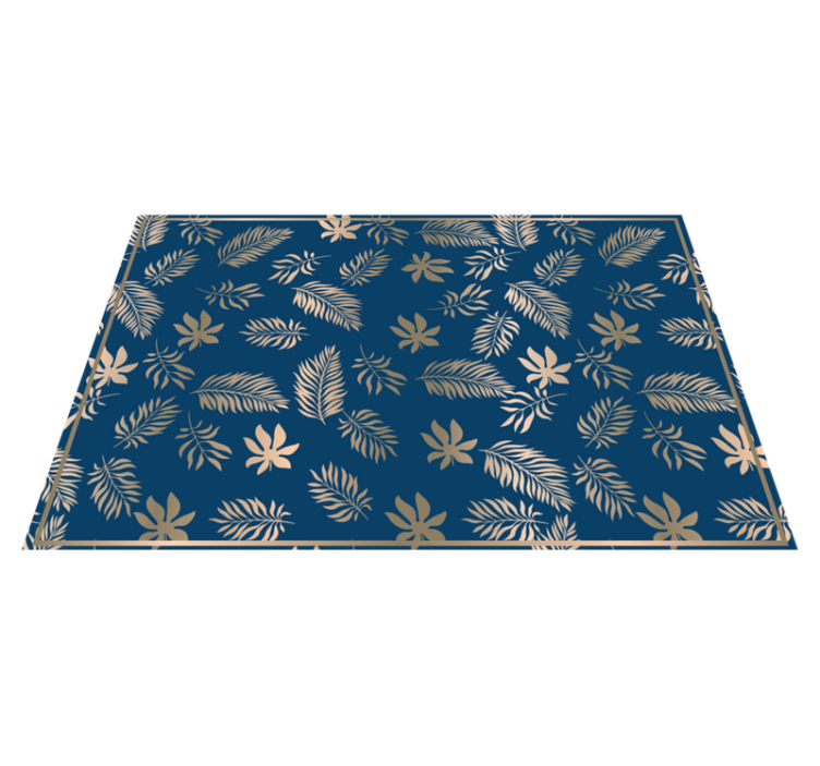 African style blue flower Vinyl placemats - TenStickers
