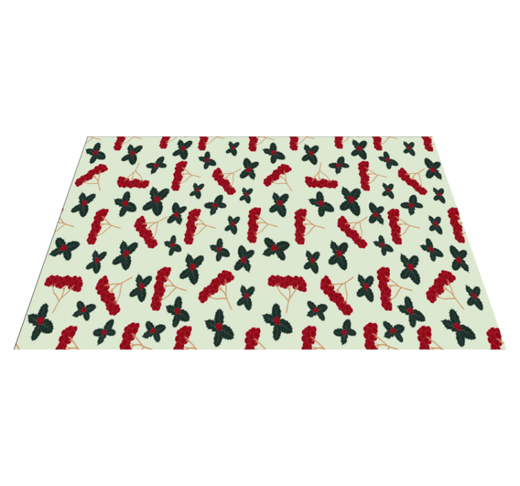 Christmas placemats with berry pattern design - TenStickers