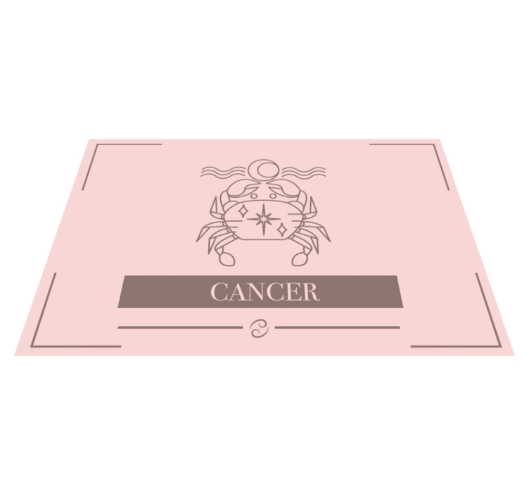 Cancer pink card zodiac sign design placemats - TenStickers