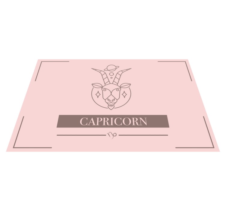 Capricorn pink card zodiac sign placemats - TenStickers