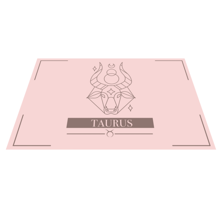 Taurus pink card zodiac sign design placemats - TenStickers