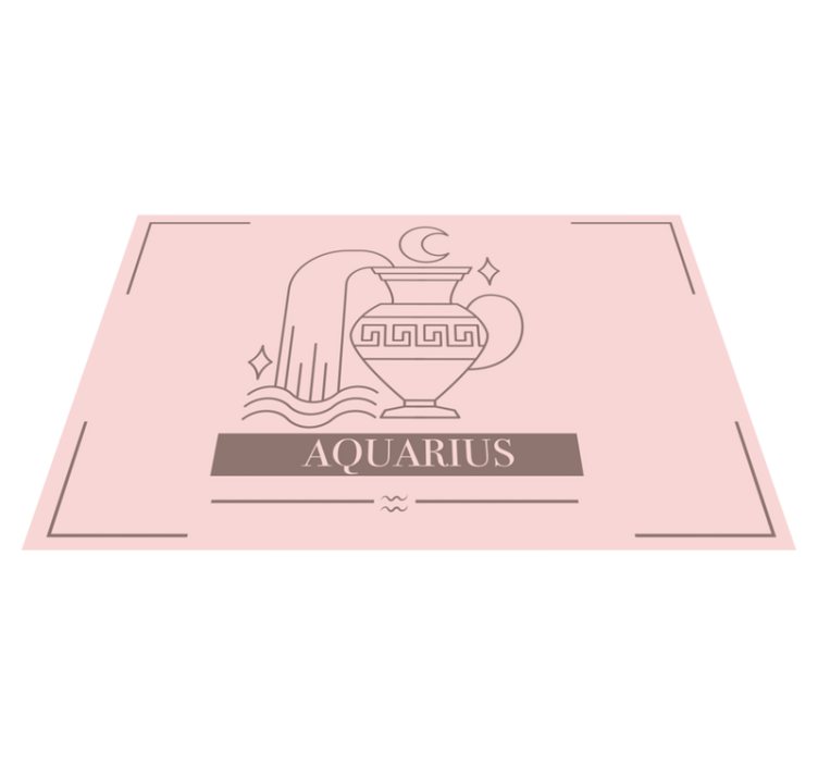 Aquarius  zodiac sign design home placemats - TenStickers