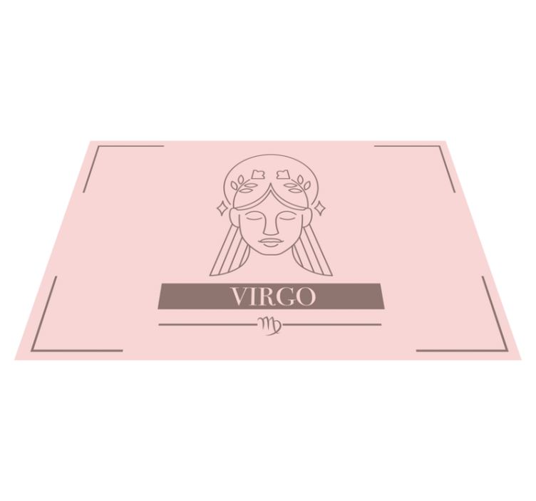 Virgo pink card zodiac sign home placemats - TenStickers