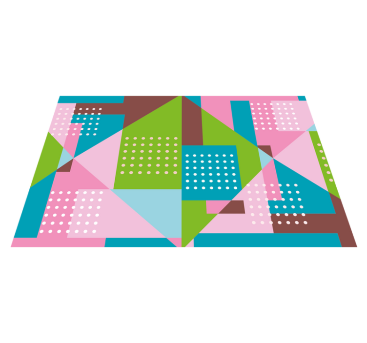 Modern placemats with lively geometric design - TenStickers