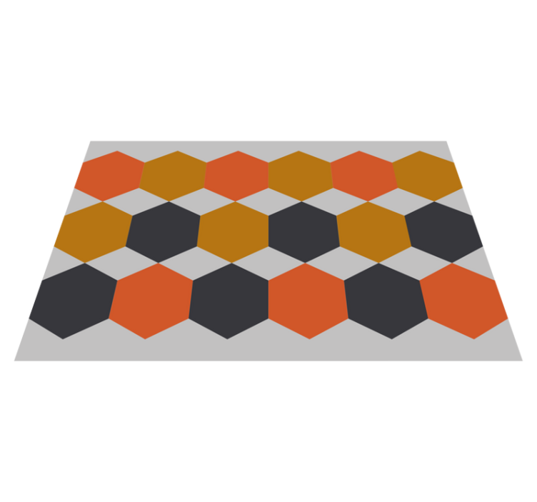 Modern placemats with hexagon pattern design - TenStickers