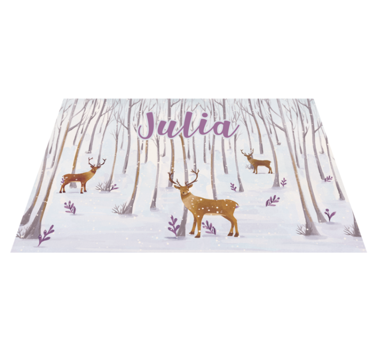 Scandinavian winter forest animals  placemats - TenStickers