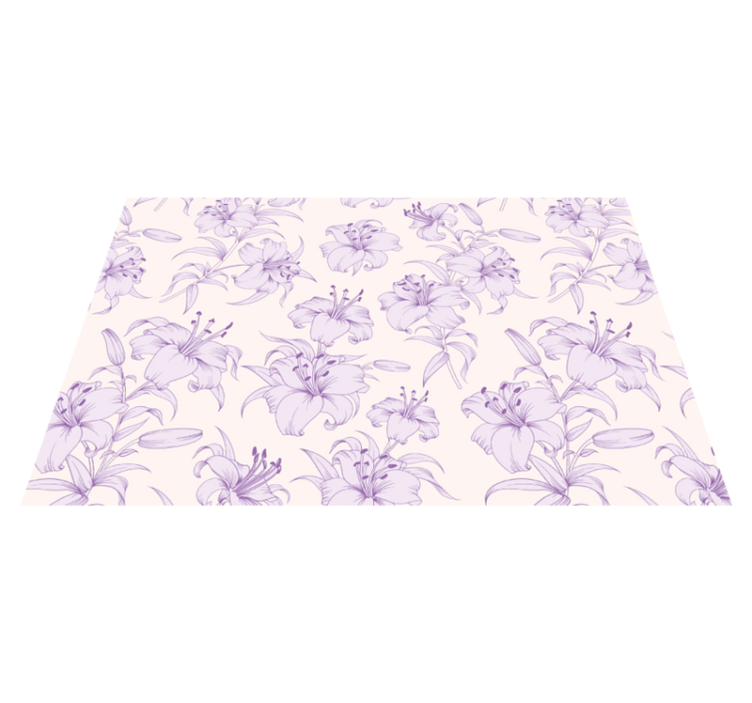 Blooming lilies floral design original placemat - TenStickers