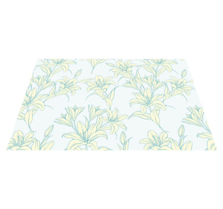 Lilies vintage style floral pattern  placemats - TenStickers