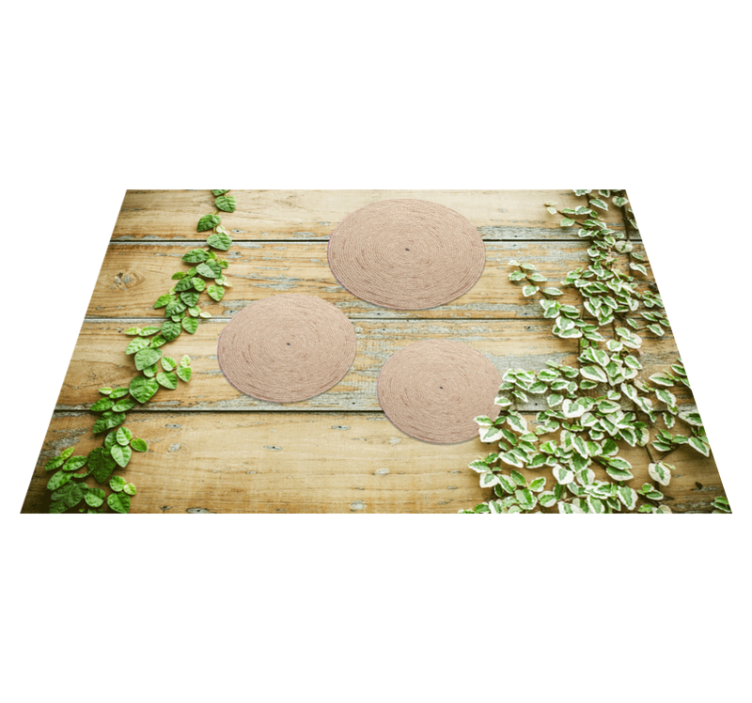 Modern placemats natural coaster set - TenStickers