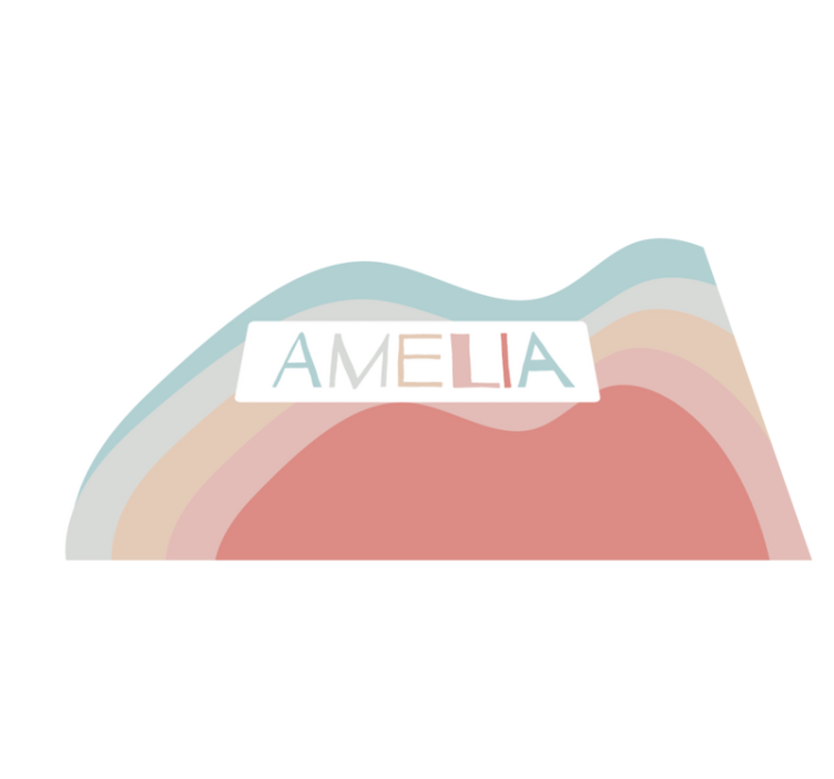 "Boho" rainbow waves children placemats - TenStickers