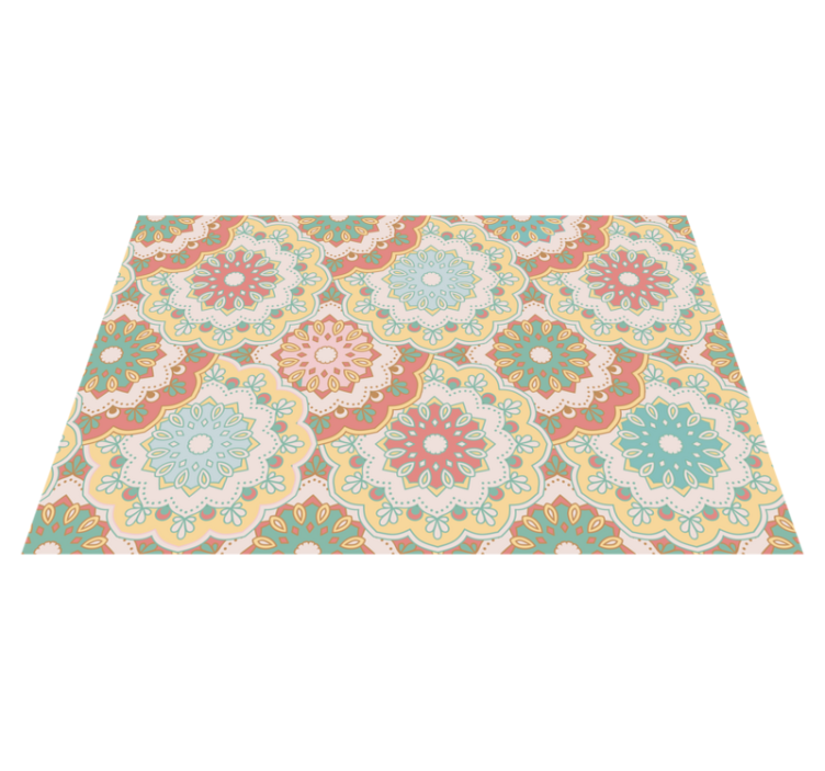 Colorful floral patterns placemats - TenStickers