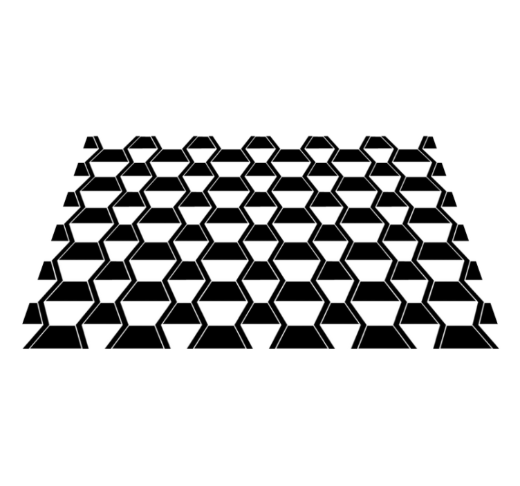 Black white hexagons textured placemats - TenStickers