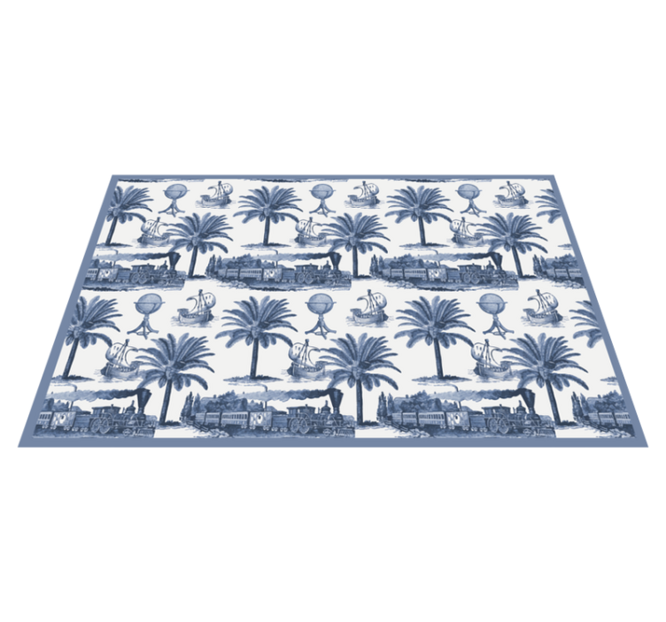 Modern placemats inspired by nostalgic travel scenes - TenStickers