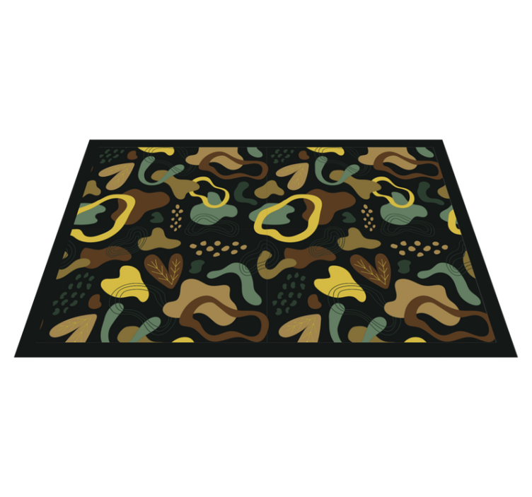 Abstract art yellow and brown design placemat - TenStickers