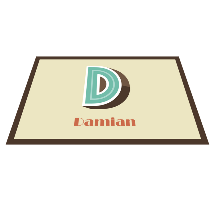 3d letter personalised placemats - TenStickers