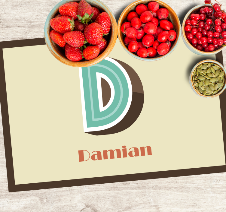 3d letter personalised placemats - TenStickers