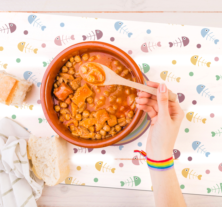 Children placemats lively fish design - TenStickers