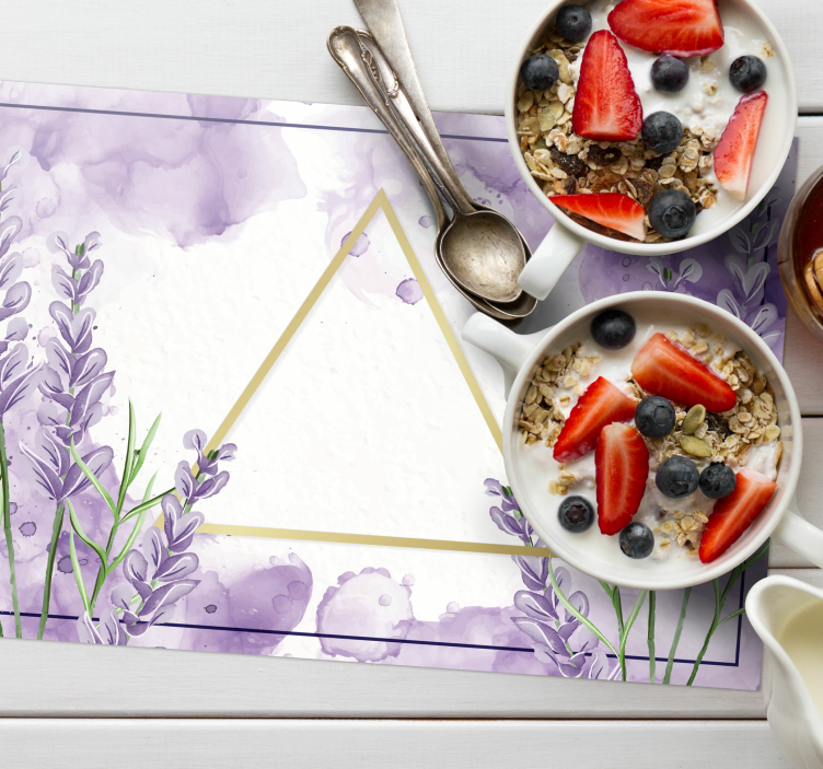 Digital lavender triangle placemats - TenStickers