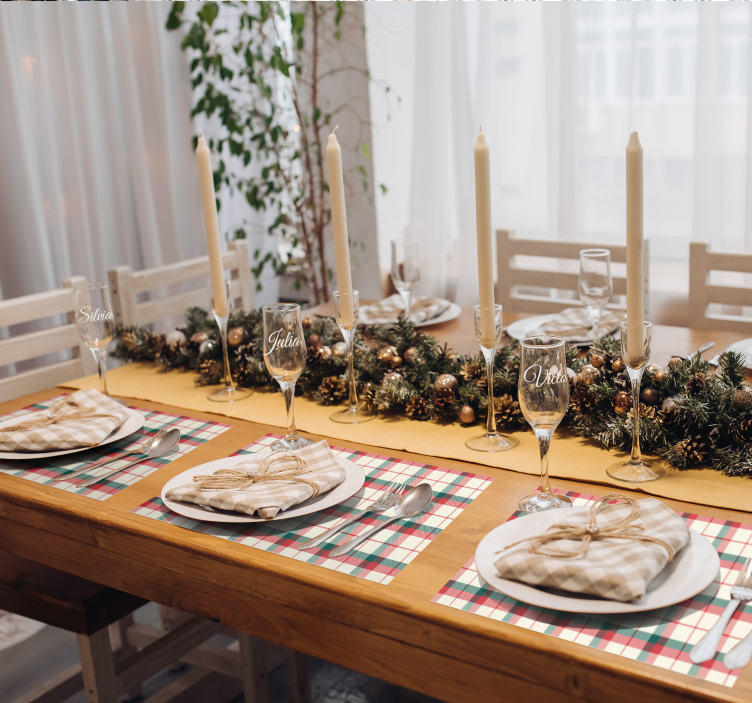 Christmas Tartan placemat - TenStickers