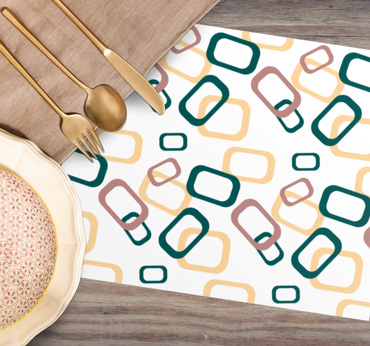 Abstract irregular forms original placemats - TenStickers