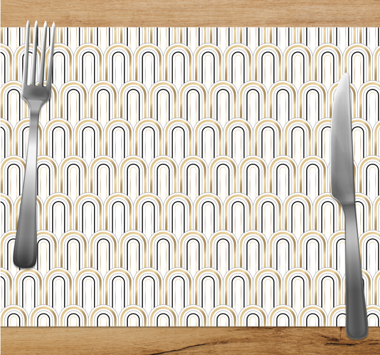 "Art Deco" geometric figures elegant placemats - TenStickers