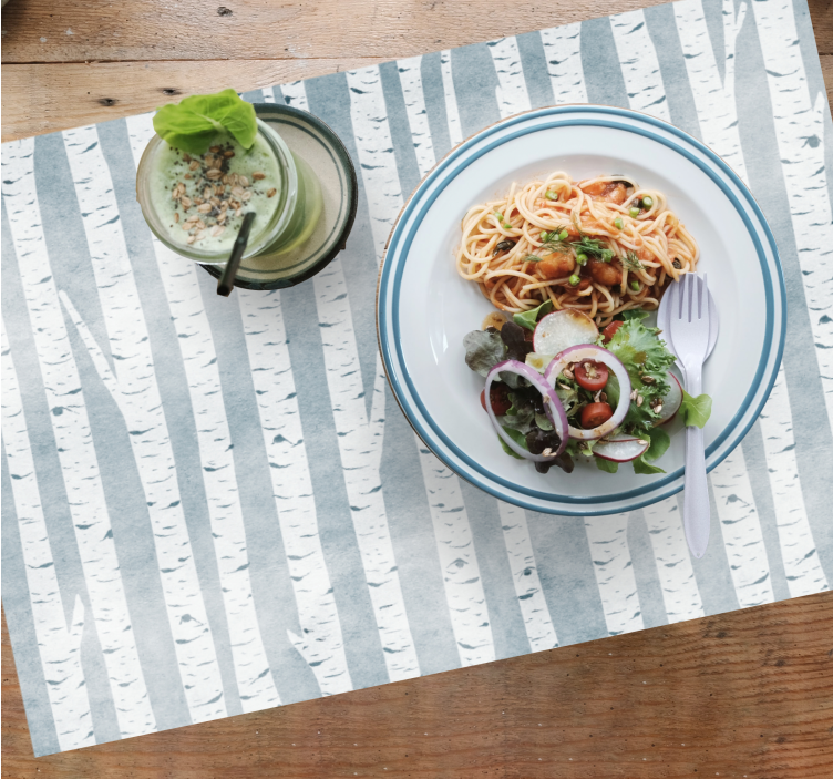 Birch tree nordic style original placemats - TenStickers