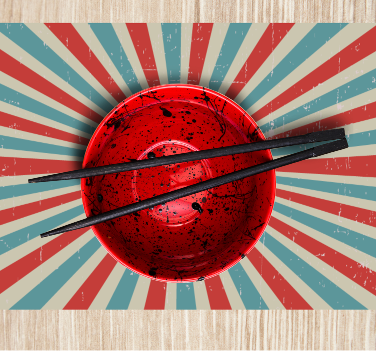 Blue and red stripes original placemats - TenStickers