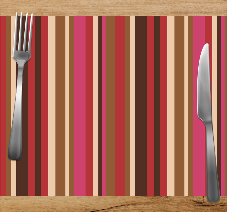 Bohemian stripped pattern Placemats - TenStickers