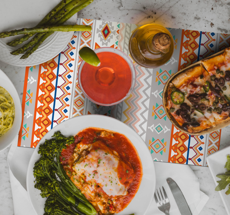 Bohemian style pattern textured placemats - TenStickers