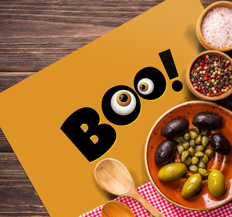Boo orange colour placemat - TenStickers