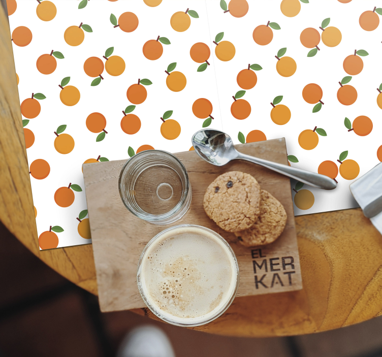 Cartoon Oranges citrus placemats - TenStickers