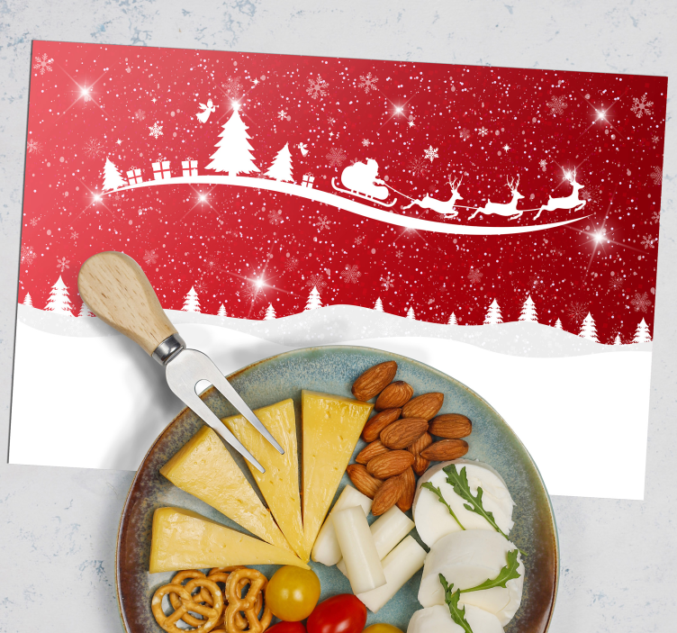 Christmas wave vinyl placemats - TenStickers