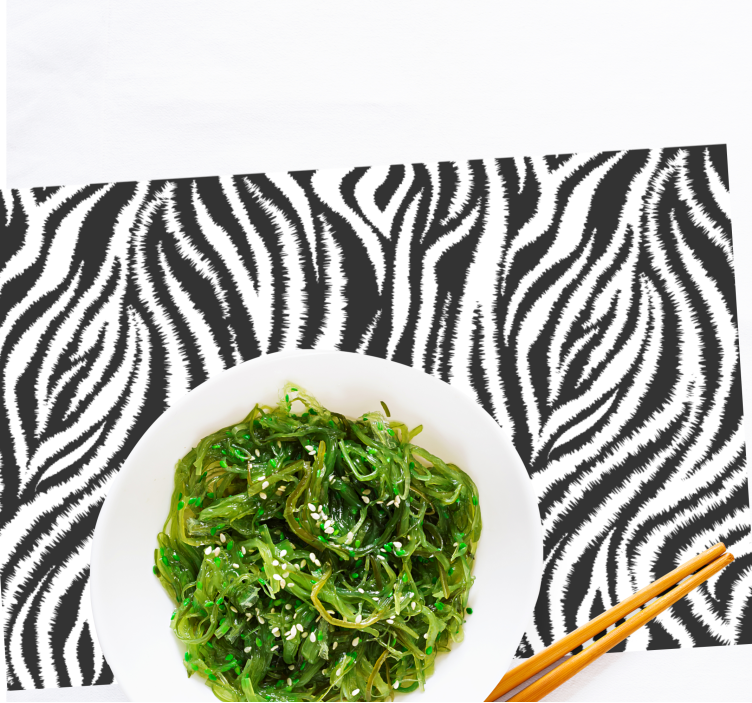 Classic black and white zebra original placemat - TenStickers