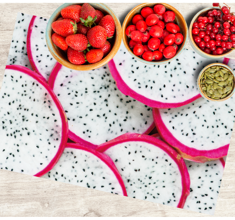 Dragon fruit slices Vinyl placemats - TenStickers