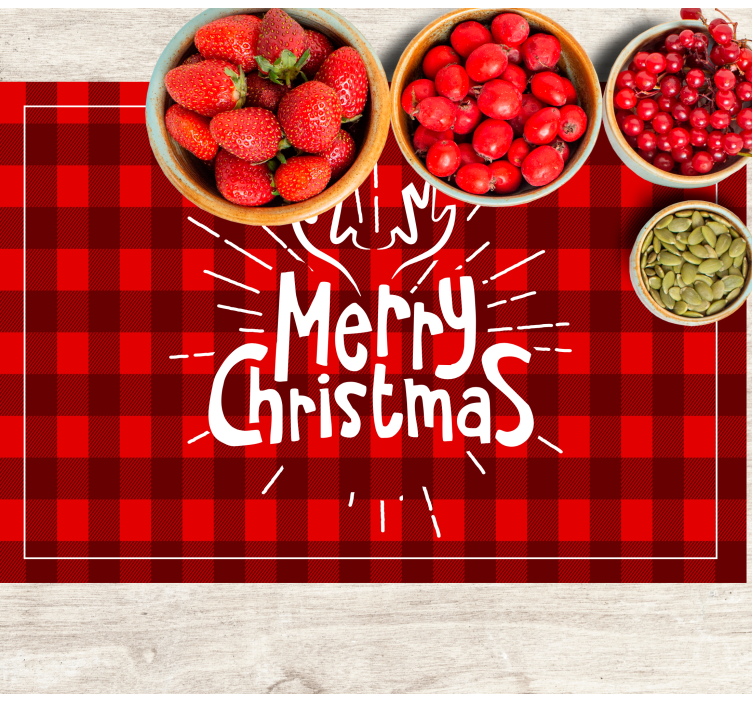Geometric figures pattern Christmas placemats - TenStickers