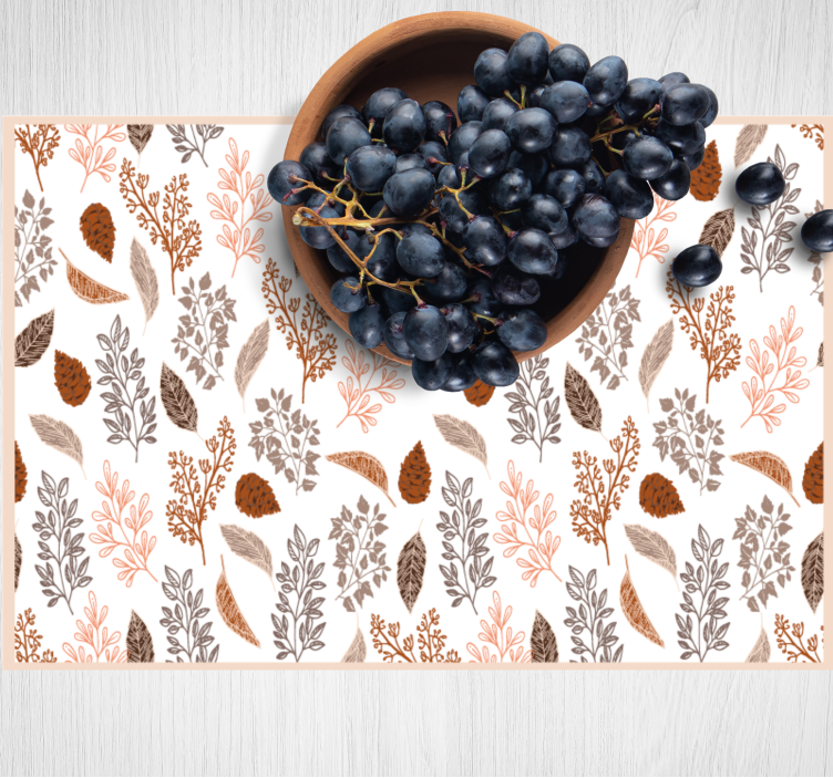 Golden twigs boho pattern original placemats - TenStickers