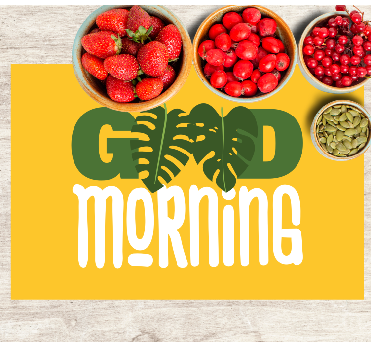 Good Morning monstera Vinyl placemats - TenStickers