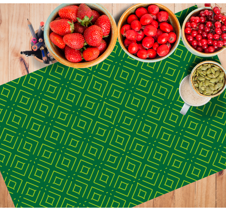 Green pattern Design textured placemats - TenStickers