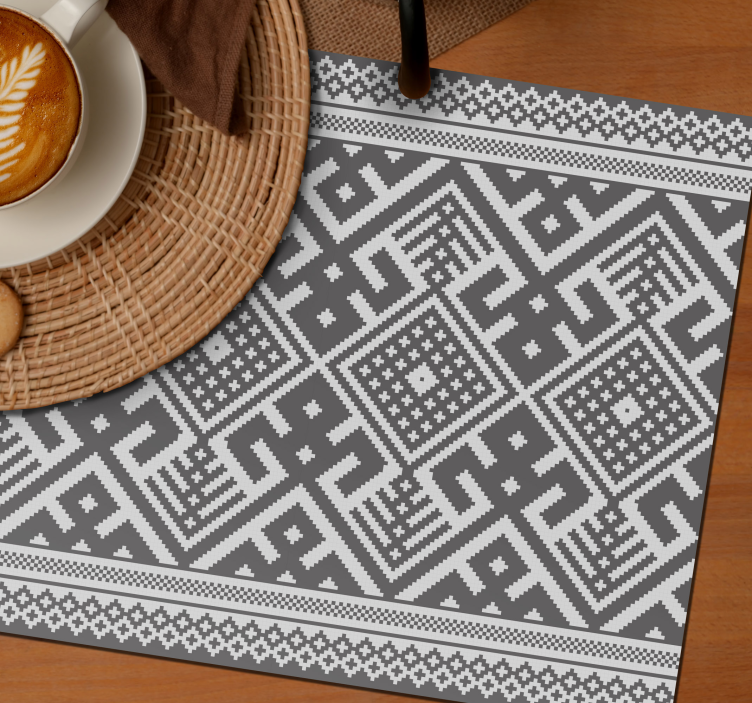 Grey Knitted pattern elegant placemats - TenStickers