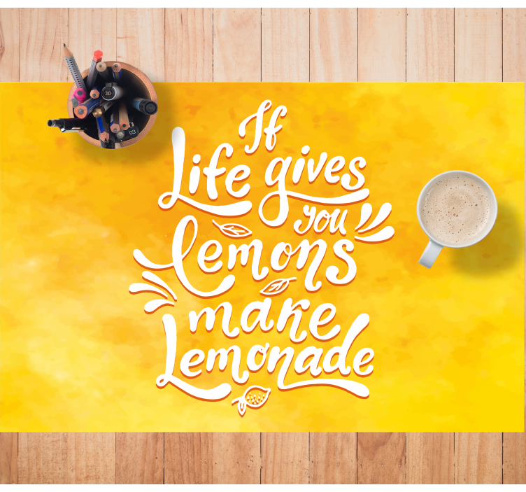 If live gives you lemons make lemonade placemat - TenStickers