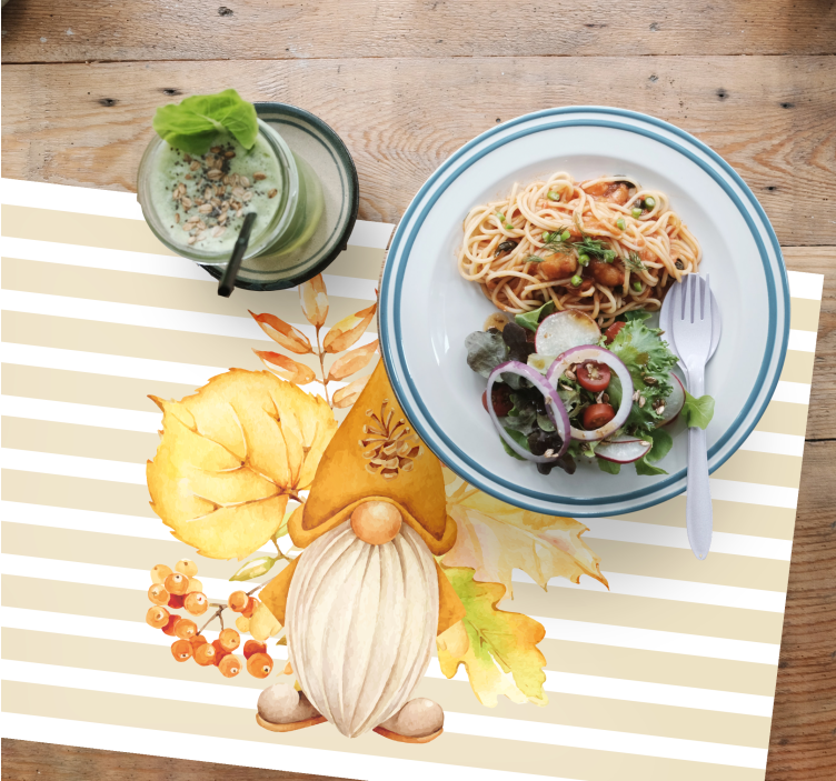 Magical dwarf folk art original placemats - TenStickers