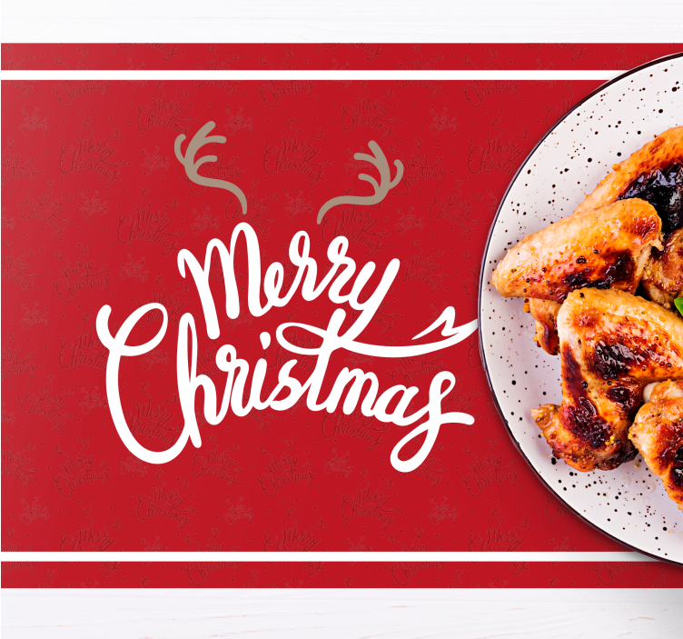 Merry christmas reindeer Christmas placemats - TenStickers
