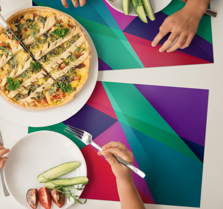 Modern geometric pattern placemats - TenStickers