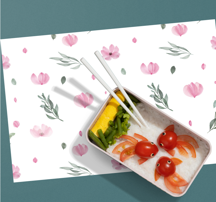 Pink little flowers children placemats - TenStickers